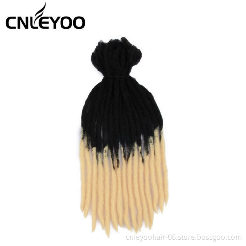 Wholesale 15 Roots Soft Dread Lock 24 inch Ombre Dread Lock Long Handmade Dread Lock Extension For Men Women Kids